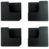 Self-adhesive Wall Hooks - Scale Holder - Wall Bracket Without Drilling - Bathroom Accessories - Universal Wall Hooks - Tablet Holder Wall - Kitchen Organizer - Storage System - Towel Hooks - Strong Adhesive - Black - 4 Pieces