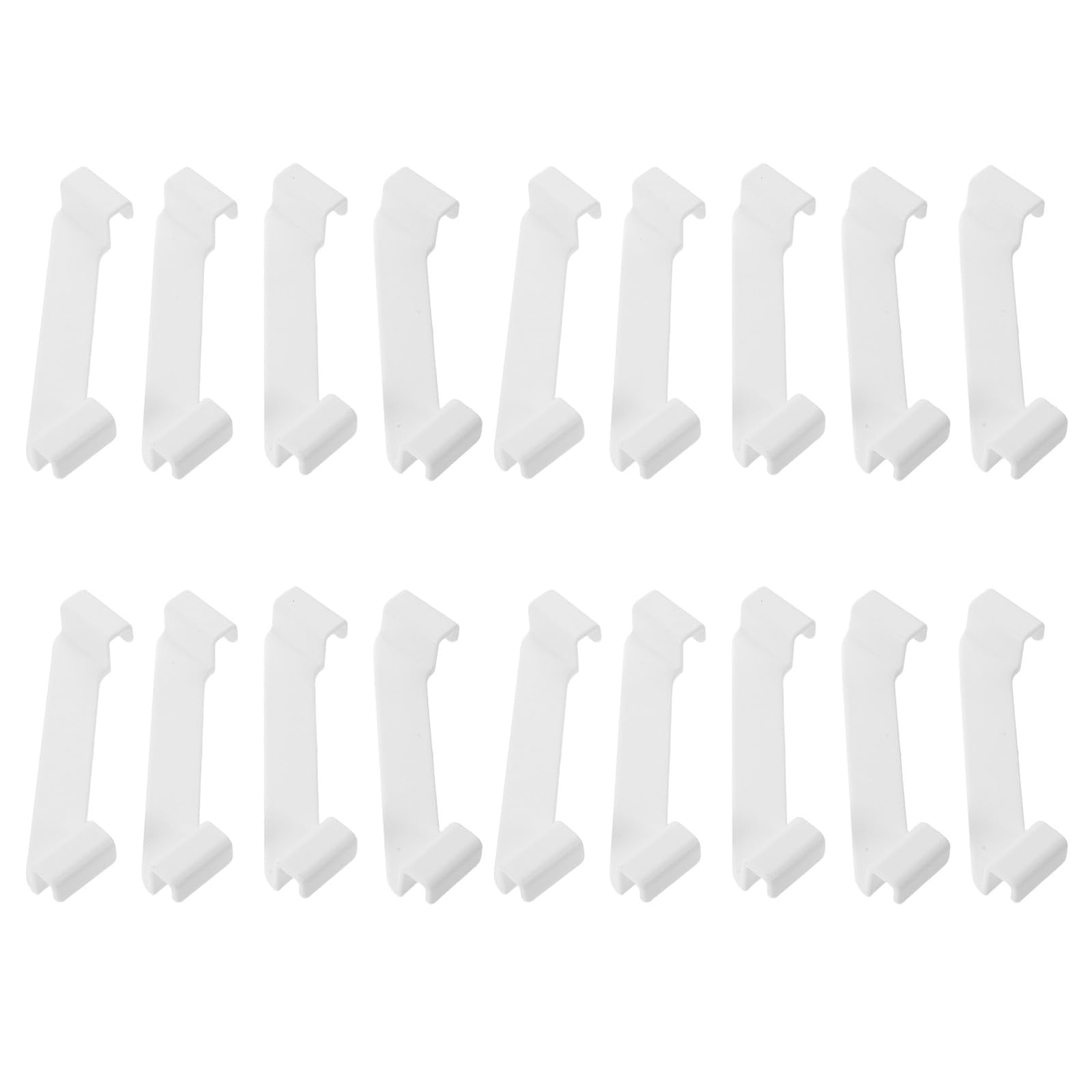 Storage Box Connectors - Stacking Aid - Storage Crate Clips - Wardrobe Organizer - Stacking Bins - Corner Clamps - Storage System - Anti-Slip - Drawer Bins Fastening - Drawer Divider Attachment - White - 20 Pieces