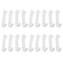 Storage Box Connectors - Stacking Aid - Storage Crate Clips - Wardrobe Organizer - Stacking Bins - Corner Clamps - Storage System - Anti-Slip - Drawer Bins Fastening - Drawer Divider Attachment - White - 20 Pieces