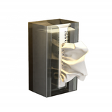 Tissue Box - Tissue Box - Tissue Holder - Tissue Box - Wall Mounted - No Drilling - Self-Adhesive - Bathroom Accessories - Toilet Organizer - Kitchen Storage - Dispenser - Acrylic - Transparent - Universal - Refillable - Black - 1 piece