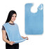 Adult Bib - Clothing Protector - Senior Eating Apron - Large Bib - Terrycloth Eating Bib - Washable Clothing Protector - Eating and Drinking Aids - Waterproof Lining - Neck Closure - Reusable - Blue - Pack of 2
