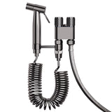 Bidet Sprayer - Hand Shower Toilet - Shattaf - WC Shower - Toilet Sprayer - Hand Bidet - Bidet Faucet - Intimate Hygiene - Stainless Steel - Bathroom Accessories - Complete Set with Hose - Including Adapter 1/2 to 3/8 - Gray - 1 Piece