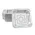 Aluminum Trays - Square Oven Dishes - Air Fryer Trays - Aluminum Bowls - Disposable Trays - BBQ Drip Trays - Grill Accessories - Baking Pans - Heat Resistant - Food Containers - Catering Trays - Meal Prep Trays - Practical - Silver - 50 Pieces