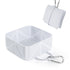 Foldable Dog Food Bowl - Dog Drinking Bowl - Dog Bowl - Travel Bowl - Water Bowl - Food Bowl - Dog Supplies - Hiking - Camping - On the Go - Silicone Bowl - Portable Food Bowl - Dog Accessories - White - 1 Piece