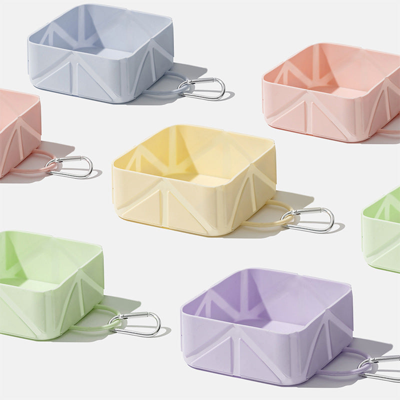 Foldable Dog Food Bowl - Dog Drinking Bowl - Dog Bowl - Travel Bowl - Water Bowl - Food Bowl - Dog Supplies - Hiking - Camping - On the Go - Silicone Bowl - Portable Food Bowl - Dog Accessories - Cat Food Bowl - Puppy - Pastel Mix - Pack of 5
