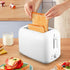 Toaster - Toaster - Toaster 2 Slices - Electric Toaster - Toasting Appliance - Kitchen Appliance - Kitchen Utensils - Bread Toaster - Kitchen Utensils - Household Appliances - Breakfast Appliance - White Toaster - White - 1 Piece