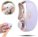 Electric Nail Clipper - Automatic Nail Trimmer - Manicure Set - Nail Care - Electric Nail File - Rechargeable - Nail Scissors - Hand Care - Nail Polishing - Nail Styling - Cordless - Purple - 1 Piece