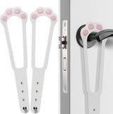 Door Stopper - Door Holder - Door Holder - Dog Barrier - Cat Flap Alternative - Door Stop - Door Catch - Door Hook - Ventilation - Pet Accessories - Door Security - Adjustable - Cat Paw - White - 2 pieces