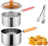 Deep fryer - Deep fryer - Saucepan - Cooking pot - Frying basket - Doughnut pan - Dutch oven - Induction pan - Gas - Electric - Frying set - Kitchen utensils - Kitchen accessories - Including tongs - Stainless steel - Stainless steel - Silver - 1 piece