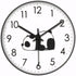 Wall Clock - Clock - Silent Wall Clock - Wall Clock - Analog Clock - Living Room Wall Clock - Bedroom Clock - Panda Design - Animal Motif - Modern Interior - Silent - Not Ticking - Wall Decoration - Office - Kitchen - Black and White - 1 Piece