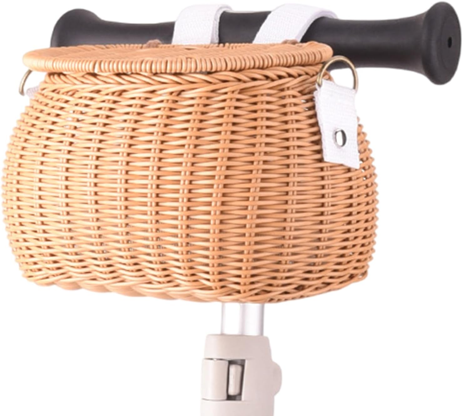 Bicycle Basket - Wicker Bicycle Basket - Handlebar Basket - Front Basket - Small Bicycle Basket - Bicycle Accessories - Rattan Basket - Wicker Basket - Retro Design - Vintage Look - Bicycle Decoration - Bicycle Storage Basket - Handmade - Universal - Ligh