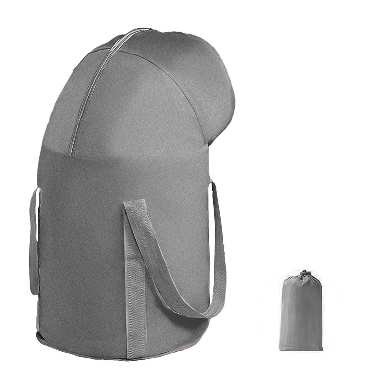 Foot Bath - Foot Bath - Foldable Bucket - Portable Water Bag - Collapsible Wash Basin - Wellness - Home Spa - Foot Warmer - High Edge - With Lid - Thermal Insulation - Travel and Camping - Waterproof - Gray - 1 Piece