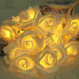 Rose Lights - Living Room Mood Lighting - LED Lights - Bedroom Decoration - Artificial Flowers - Wedding Decoration - Home Accessories - Light Chain - Room Decoration - Party Lighting - Warm White - 1 Piece