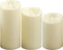 LED Candles - Pillar Candles - Indoor Mood Lighting - Flameless Candles - Electric Candles - Home Accessories - Table Decoration - Candle Set - Christmas Lights - LED Lights - Living Room Decoration - White - 3 Pieces