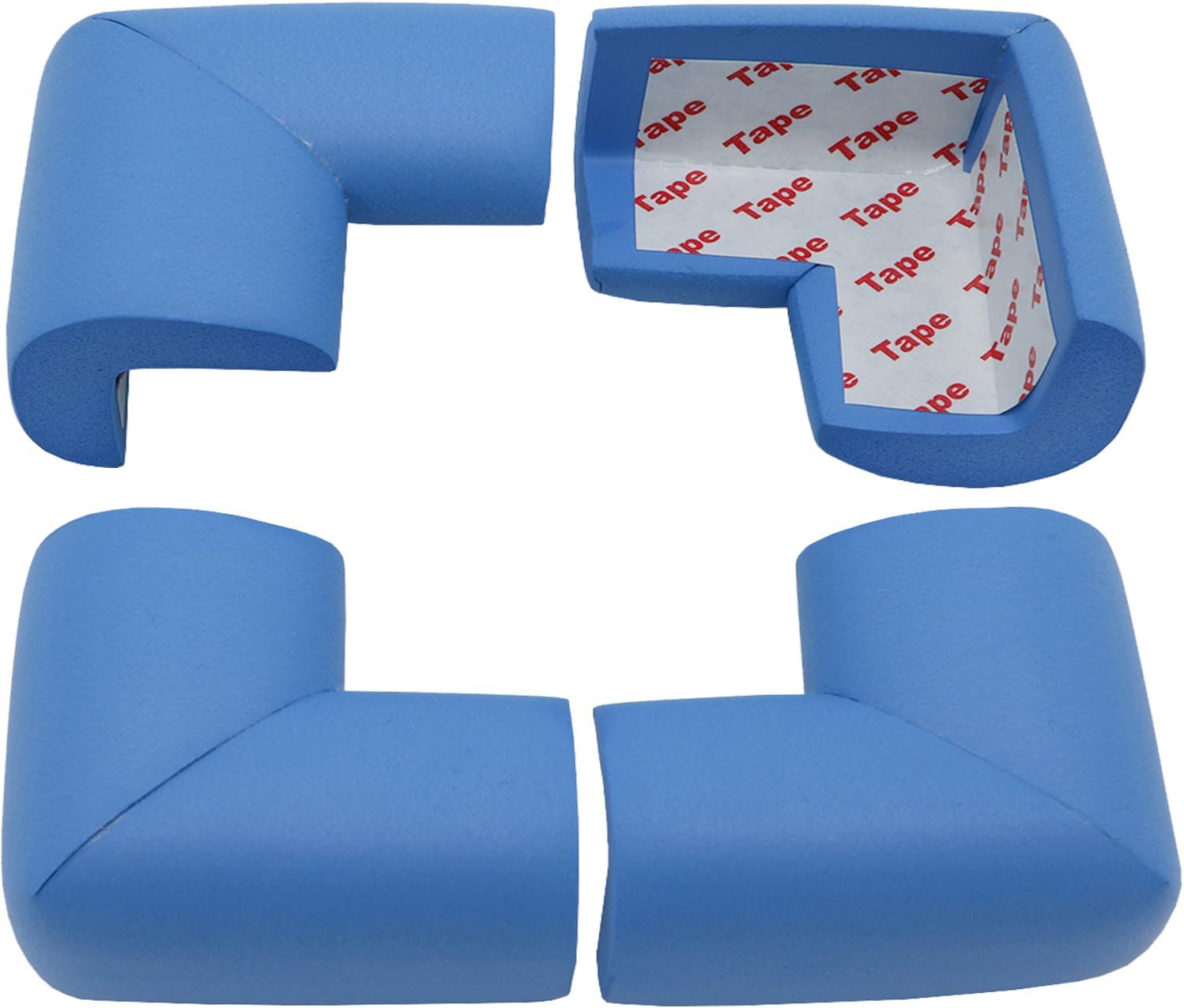Corner Protectors - Table Corners - Furniture Bumpers - Table Protector - Corner Protectors - Furniture Protectors - Bumper Pads - Wall Protector - Door Stopper - Foam Rubber Bumper Strips - Self-Adhesive Table Edge - Universal Corners - Blue - 12 Pieces
