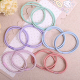 Hair Elastics - Hair Elastics - Hair Accessories - Elastics - Hairbands - Ponytail - Bun - Hair Fashion - Hair Styling - Women - Women - Without Metal - Sports - Fitness - Yoga - Running - Green, Blue, Pink & Purple - 50 Pieces