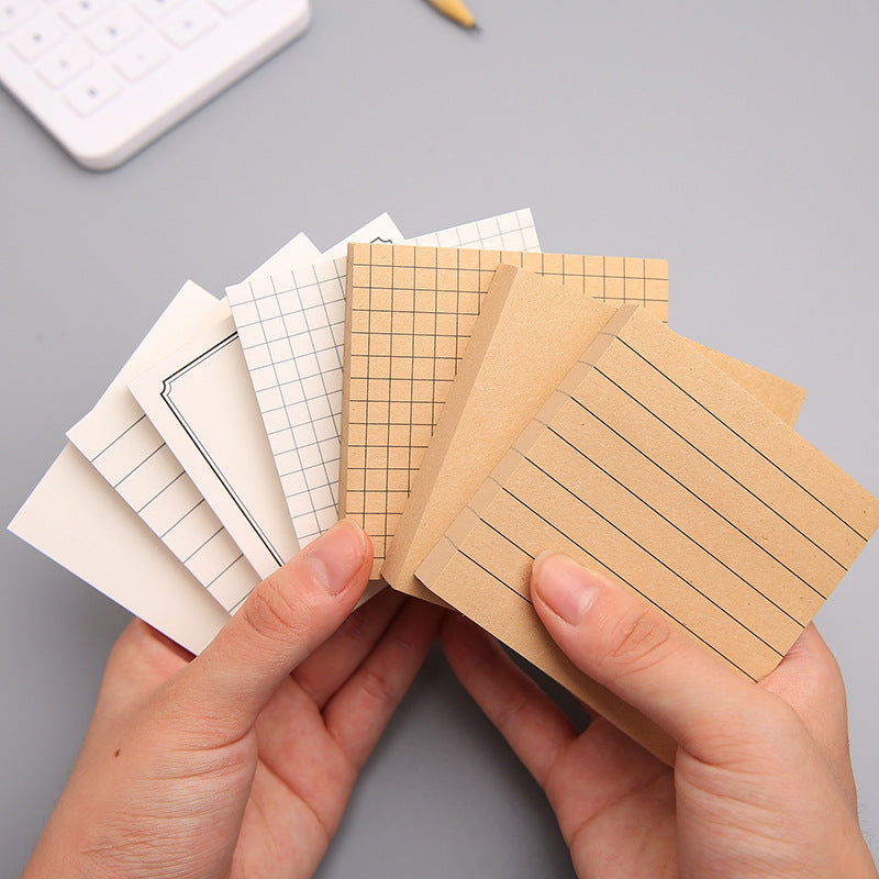 Sticky notes - Memo pad - Notepads - Bullet journal accessories - School supplies - Office supplies - Kraft paper - Notepads - Aesthetic stationery - Scrapbook paper - Sticky notes - Planner - Brown and White - 1 Piece