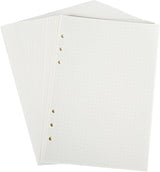 Notebook Refill A5 - Ring Binder Paper 6 Holes - Agenda Refill - Bullet Journal Paper - Refillable Notepad - Writing Paper - Planner Inserts - Office Supplies - School Supplies - Drawing and Sketching -Dotted Dots - White - 5 Pieces