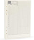 Notebook Refill A5 - Ring Binder Paper 6 Holes - Agenda Refill - Bullet Journal Paper - Refillable Notepad - Writing Paper - Planner Inserts - Office Supplies - School Supplies - Calendar Overview -Weekly planner agenda - white - pack of 5