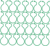 Plant clips - Plant binders - Binding clips - Garden clips - Plant rings - Mounting clips - Plant supports - Vegetable garden accessories - Growing supplies - Climbing plants - Guides - Garden articles - Green - 100 pieces