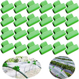 Greenhouse Clamps - Foil Clips - Pipe Clamps 11mm & 16mm - Greenhouse Clips - Combi Set - Greenhouse Mounting - Tunnel Arch Clips - Vegetable Garden Accessories - Fleece Cloth Holders - Bird Net Clamp - Insect Mesh Mounting - Garden Items - Green - 40 Pie
