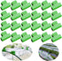 Greenhouse Clamps - Foil Clips - Pipe Clamps 11mm & 16mm - Greenhouse Clips - Combi Set - Greenhouse Mounting - Tunnel Arch Clips - Vegetable Garden Accessories - Fleece Cloth Holders - Bird Net Clamp - Insect Mesh Mounting - Garden Items - Green - 40 Pie