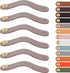 Leather Handles - Furniture Handles - Kitchen Handles - Door Handles - Cabinet Handles - Drawer Knobs - Furniture Hardware - Kitchen Hardware - Handles - Leather - Leather - Kitchen Renovation - Industrial - Brass - Knobs - Loops - Loop - Nude - Set of 6