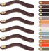 Leather Handles - Furniture Handles - Kitchen Handles - Door Handles - Cabinet Handles - Drawer Knobs - Furniture Hardware - Kitchen Hardware - Handles - Leather - Leather - Kitchen Renovation - Industrial - Brass - Knobs - Loops - Loop - Cognac - Set of 
