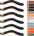 Leather Handles - Furniture Handles - Kitchen Handles - Door Handles - Cabinet Handles - Drawer Knobs - Furniture Hardware - Kitchen Hardware - Handles - Leather - Leather - Kitchen Renovation - Industrial - Brass - Knobs - Loops - Loop - Black - Set of 6