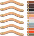 Leather Handles - Furniture Handles - Kitchen Handles - Door Handles - Cabinet Handles - Drawer Knobs - Furniture Hardware - Kitchen Hardware - Handles - Leather - Leather - Kitchen Renovation - Scandinavian - Brass - Pitch 128mm - Handles - Beige - Set o