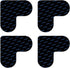 Carpet stoppers - Anti-slip mat - Rug grippers - Rug stopper - Anti-slip stickers - Rug fixer - Sofa cover stopper - Carpet undermat - Decorative grippers - Sofa gripper - Black - 4 Pieces