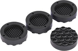 Washing machine vibration dampers - Washing machine feet - Anti-vibration pads - Appliance accessories - Sound dampener - Washing machine riser - Anti-slip mat - Dryer accessories - Vibration damper - Floor protection - Washing machine damper - Black - 4 