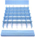 Drawer dividers - Drawer organizer - Storage system - Adjustable drawer divider - Desk organizer - Kitchen drawer organizer - Make-up organizer - Wardrobe organizer - Drawer division - Sock organizer - Underwear organizer - 2mm - 47x7cm - Blue - 8 pieces