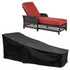 Sun Lounger Cover Waterproof Windproof 210D Oxford Fabric Black, 208 x 76 x 41 cm