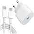 20W USB C Charger with Type C Cable Compatible with iPad Pro iPad Air iPad Mini 6 and Galaxy S21 S20 S10, 2 m 12.9 11 inch