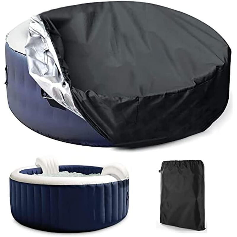 Round Spa Cover Waterproof Dustproof UV Resistant, 210 x 30 cm