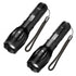 2 Pack LED Torch 1000 Lumens Zoomable Flashlight 5 Modes