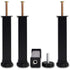 4 Pcs Screw In Metal Bed Legs Adjustable Black, 20 cm