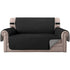 Recliner Armchair Cover Reversible Quilted Black, 2 Seater