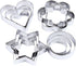 12x Cookie Cutter Set - Cookie Shapes - Flower, Heart, Round, Star
