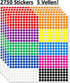 Round stickers - Small dot stickers 6mm for Bullet Journal - 2750 pieces