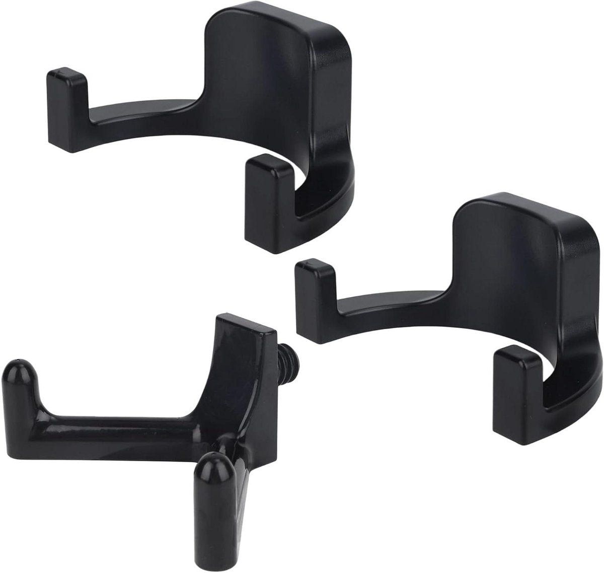Jhubers Goods - Sanding Hooks - Tool Hangers - Plastic - Sanding Boards - Organization Accessories - Rakes - Shovels - Hammers - Black - 3 pieces - Compatible with - Plastic U-shaped - V-shaped - Storage Accessories