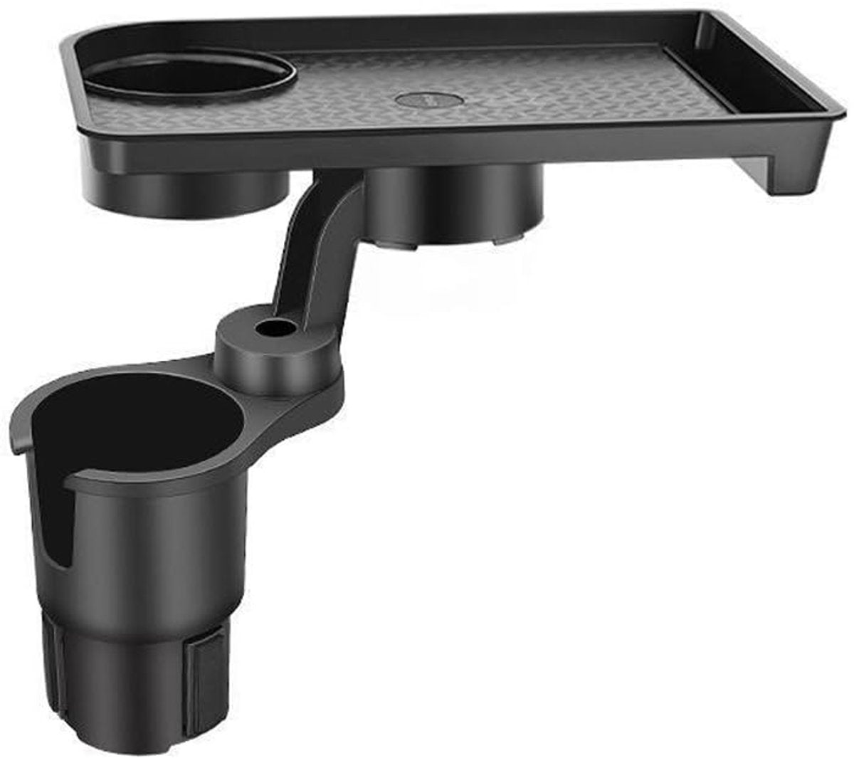 Portable car storage accessories, car beverage tray, car cup tray, 360-degree rotatable, adjustable insert foot 7.5 cm