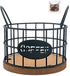 Storage basket - Storage rack - Coffee capsule storage rack - Fruit basket - Home storage accessories - Wooden base - Suitable for home, coffee bars, and offices - Black - 13*13*12 cm