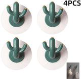 4 pieces - Hooks - Storage racks - Wall mounting - Storage accessories - No drilling required - Home decoration - Suitable for behind doors - Bathrooms - Kitchens - Green - 6*3.8 cm