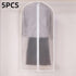 5-piece - Garment bag - dust bag - dust cover - clothing storage bag - central zipper - storage accessories - suitable for wardrobe storage and travel - white - 60*120 cm