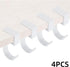 4 pieces - Hooks - Desk hooks - Backpack hooks - Storage accessories - No drilling required - Suitable for desks, bedrooms, study rooms, and living rooms - White - 4.8*2*10 cm