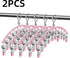 2 pieces - Clothes rack - sock clips - clothes hangers - storage accessories - suitable for drying socks and underwear - pink - 41*24.5 cm