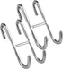 Two-piece set of door hooks, suitable for hanging towels and other storage accessories.