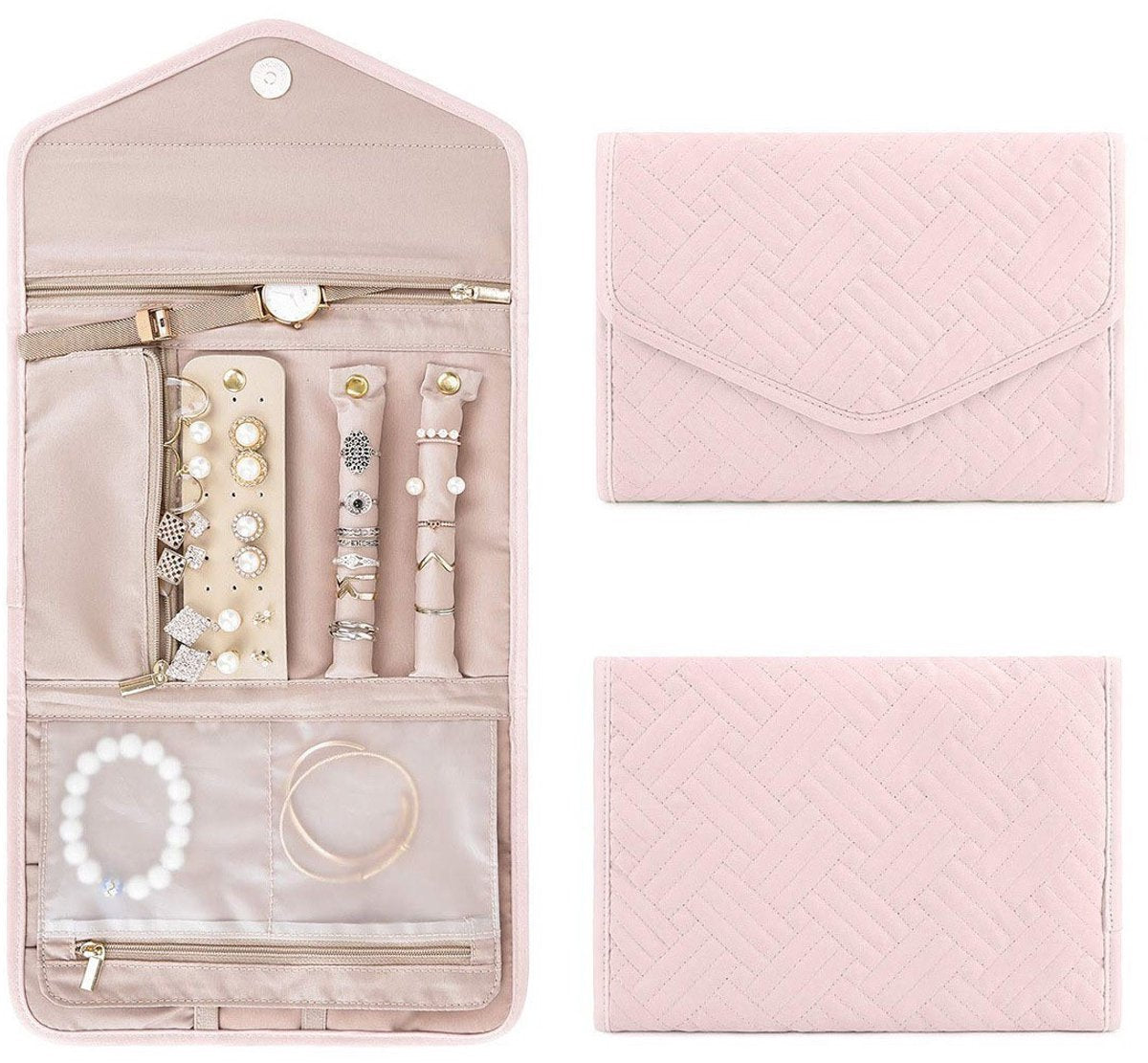 1 piece jewelry storage bag - portable jewelry bag Suitable for earrings - Storage accessories - Jewelry holder organizer - Travel jewelry organizer - Jewelry box Suitable for women Suitable for travel